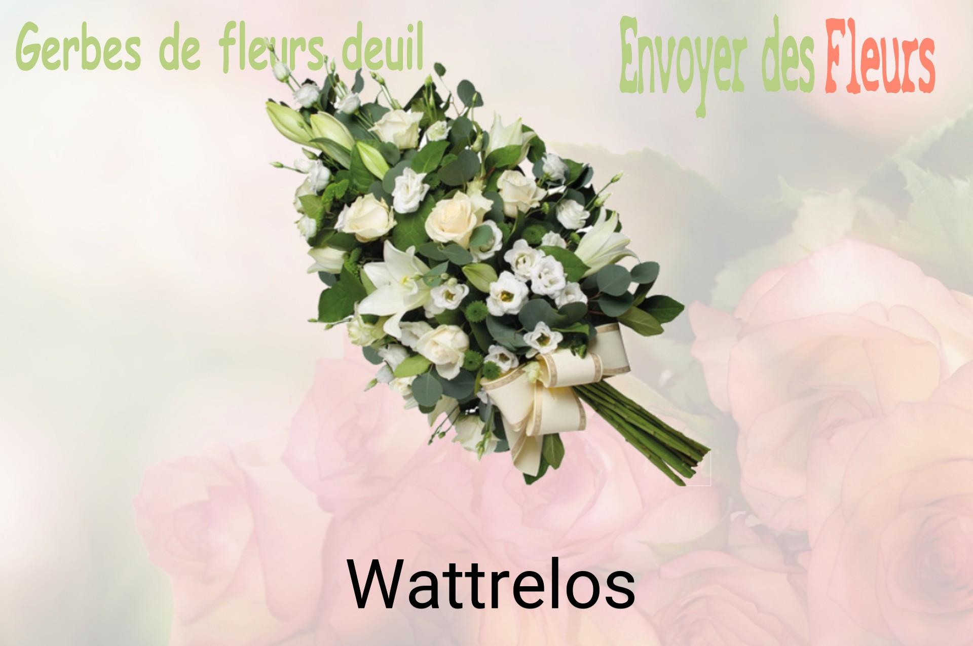 Gerbe de fleurs de deuil livrée à Wattrelos
